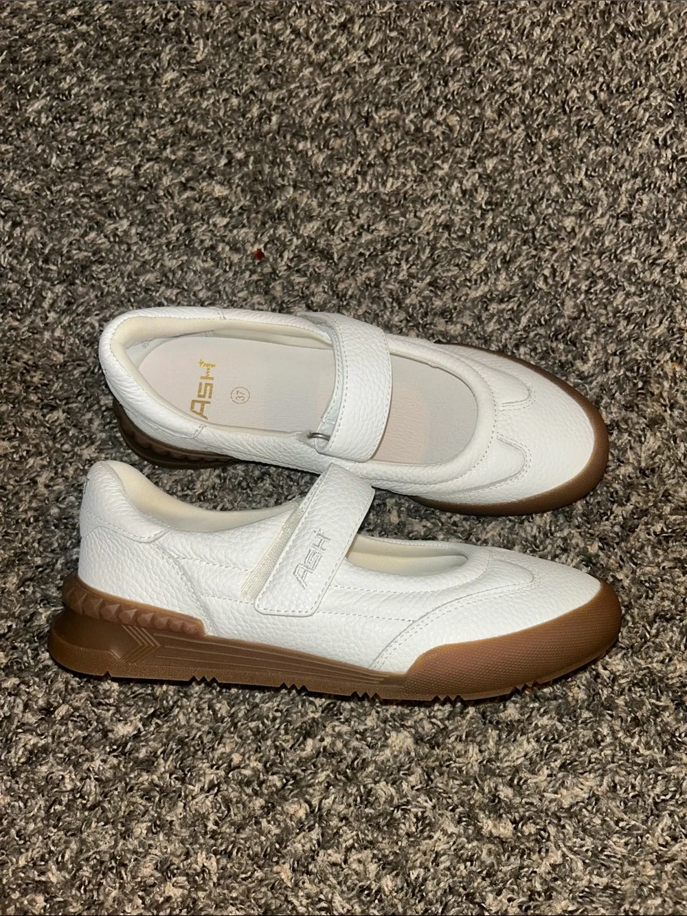 Ash Pure Mary Jane Leather Sneaker 37 7 - Picture 1 of 7
